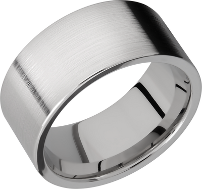 Titanium 10mm flat band with slightly rounded edges