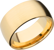 14K Yellow gold 10mm domed band