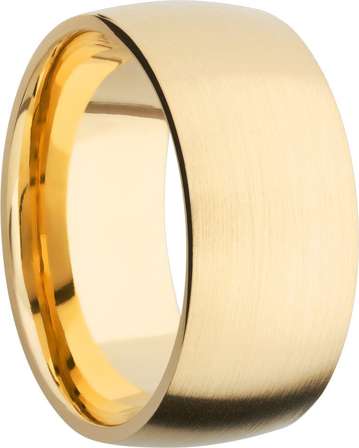 14K Yellow gold 10mm domed band