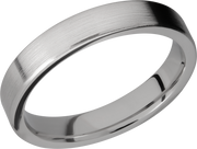 Titanium 4mm flat band with slightly rounded edges