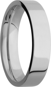 Titanium 5mm flat band with slightly rounded edges