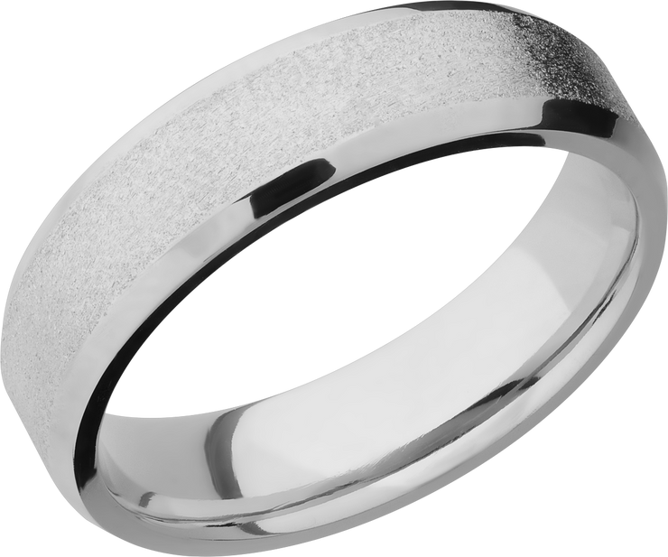 Titanium 6mm beveled band