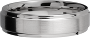 Titanium 6mm flat band with grooved edges
