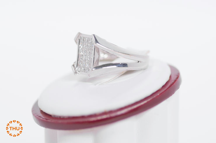 Princes Cut Invisible Radian Style Ring 0.85 Carats