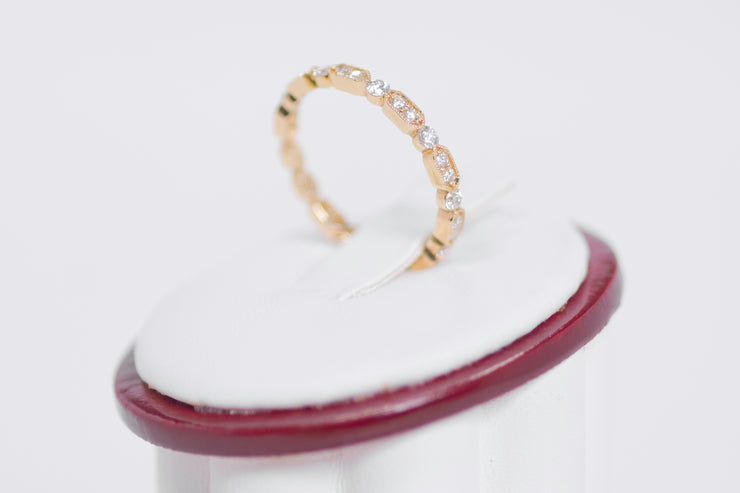 Miligrain Stackable Eternity Diamond Band 0.45 Carats