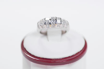 Channel Princess Cut Diamond Ring