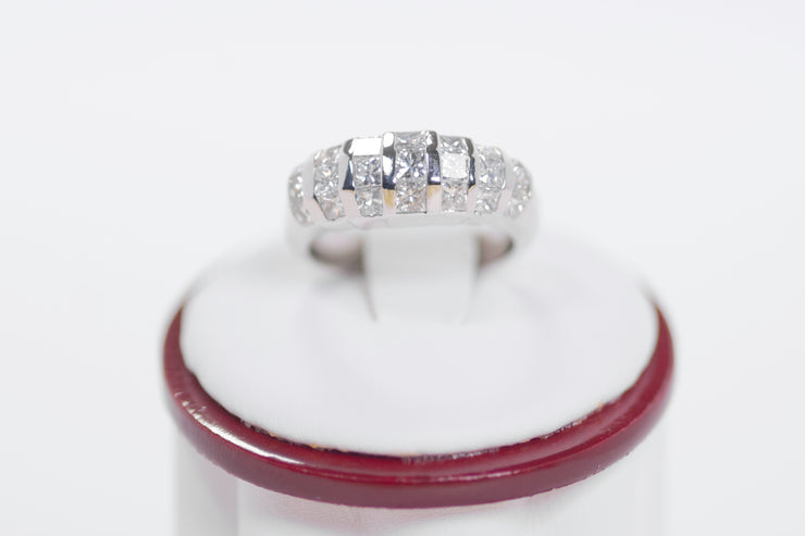 Channel Princess Cut Diamond Ring