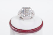 Princess Cut Invisible Setting Diamond Ring