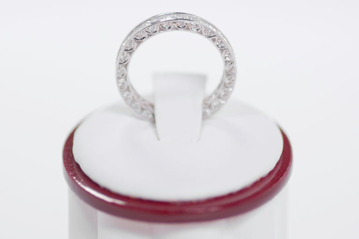 Eternity Princess Cut Invisible Setting Diamond Ring