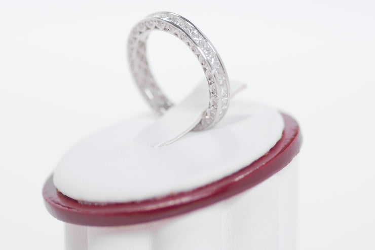 Eternity Princess Cut Invisible Setting Diamond Ring