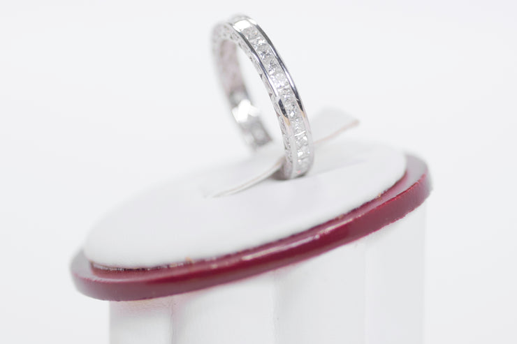 Eternity Princess Cut Invisible Setting Diamond Ring