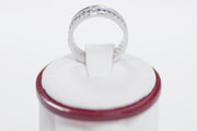 Eternity Sapphire Colorstone And Round Diamond Ring