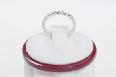 French Pave Eternity Diamond Band