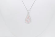 Double Halo Pear Shape Diamond Pendant