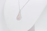 Double Halo Pear Shape Diamond Pendant