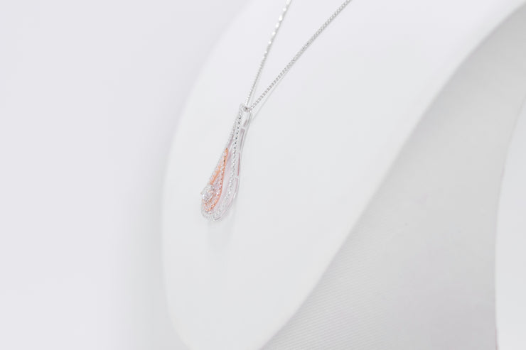 Double Halo Pear Shape Diamond Pendant