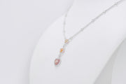 Trio Fancy Color Heart Diamond Drop Necklace