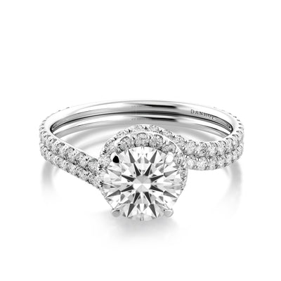 Danhov Abbraccio Double-Shank Engagement Ring