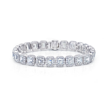 18.34 CTW Statement Halo Bracelet