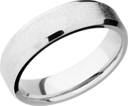 Cobalt chrome 6mm beveled band