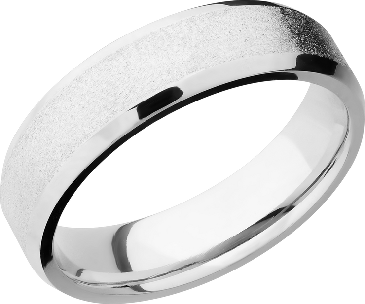 Cobalt chrome 6mm beveled band