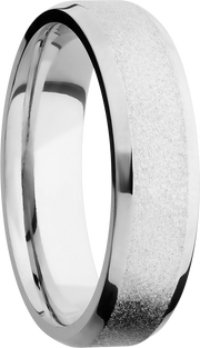 Cobalt chrome 6mm beveled band