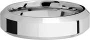 Cobalt chrome 6mm Domed Band with Rounded Edges, Milgrain, and 1mm 14KR