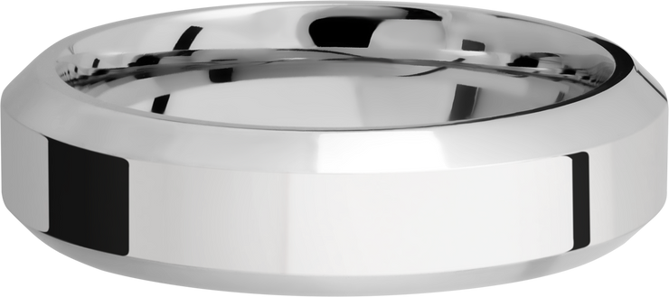 Cobalt chrome 6mm Domed Band with Rounded Edges, Milgrain, and 1mm 14KR