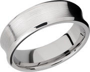 Cobalt chrome 7mm concave beveled band