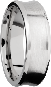 Cobalt chrome 7mm concave beveled band
