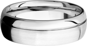 Cobalt chrome 7mm domed band with 1, .5mm off-center groove