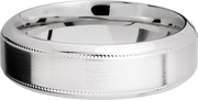 Cobalt chrome 7mm beveled band with reverse milgrain detail