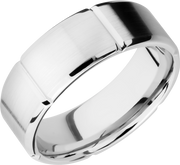 Cobalt chrome 8mm beveled band with 6 segments
