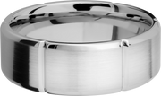 Cobalt chrome 8mm beveled band with 6 segments