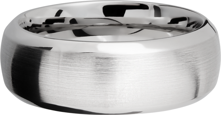 Cobalt chrome 8mm domed band with beveled edges
