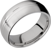 Cobalt chrome 8mm domed band with a  domed center