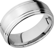 Cobalt Chrome 8mm flat band wit two-step edges