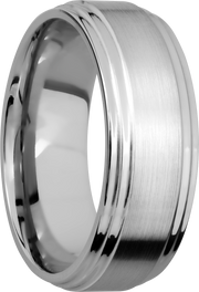 Cobalt Chrome 8mm flat band wit two-step edges