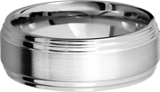 Cobalt Chrome 8mm flat band wit two-step edges