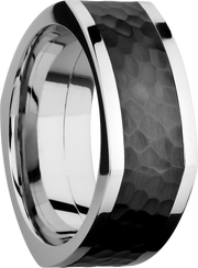 Cobalt chrome 9mm flat square band with an inlay of Zirconium
