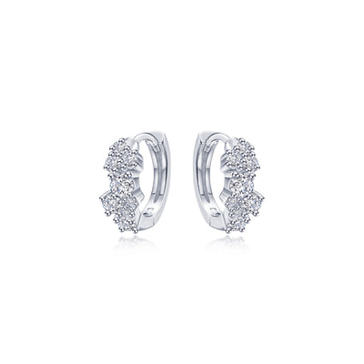 Huggie Earrings with Shiny Clusters