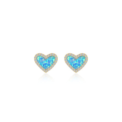 Halo Heart Stud Earrings