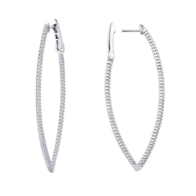 15 mm x 55 mm Hoop Earrings