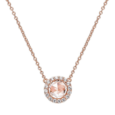 Rose-Cut Halo Necklace