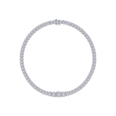 59 CTW Graduated Tennis Necklace