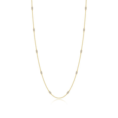 0.6 CTW Adjustable Station Necklace