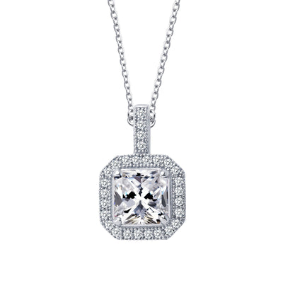 1.52 CTW Halo Pendant Necklace