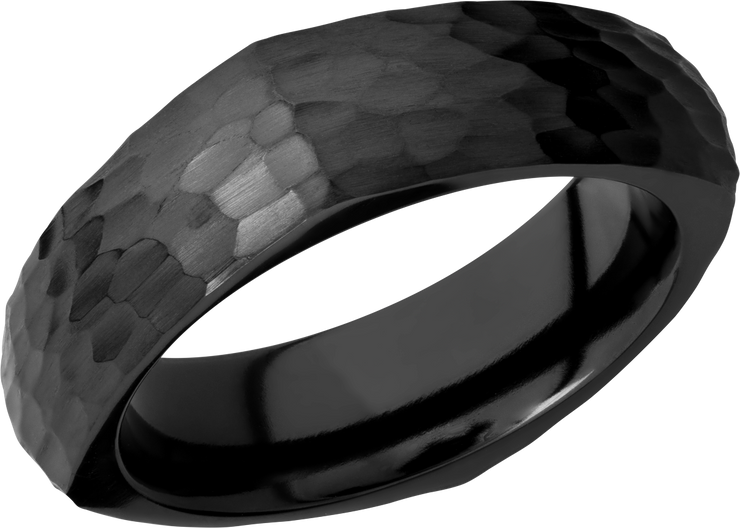 Zirconium 7mm domed square band