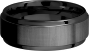Zirconium 8mm beveled band