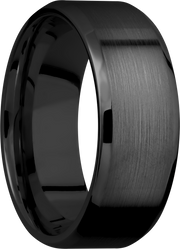 Zirconium 8mm beveled band